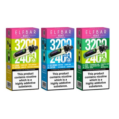 ELF Bar 20mg 4-In-1 Pod Kit - 3200 Puffs