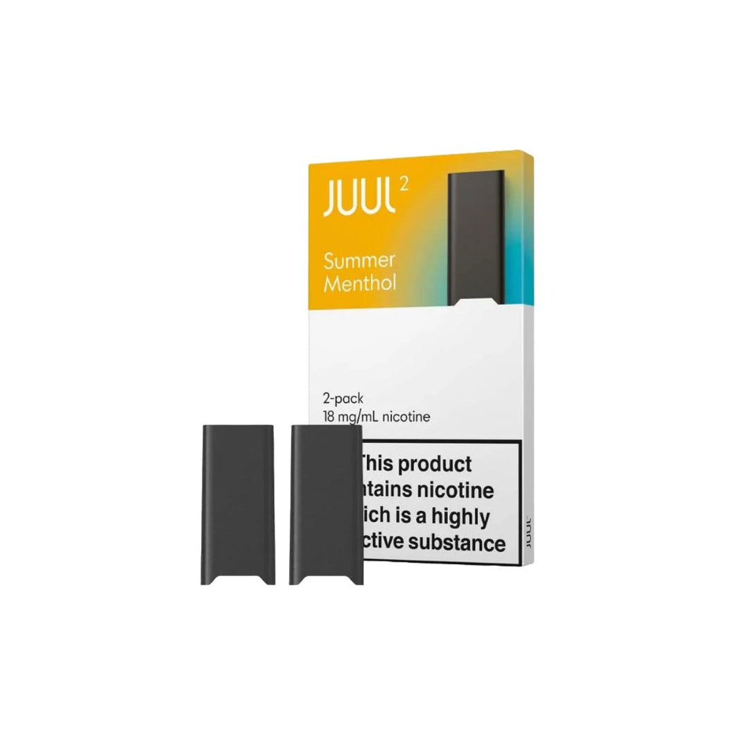 JUUL 2 18mg Vape Pods - 200 Puffs (2-Pack) - Summer Menthol