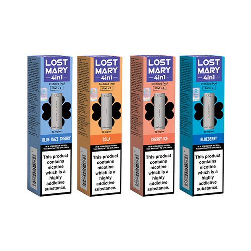 Lost Mary 20mg 4-In-1 Pre-Filled Pods - 1200 Puffs (2-Pack)